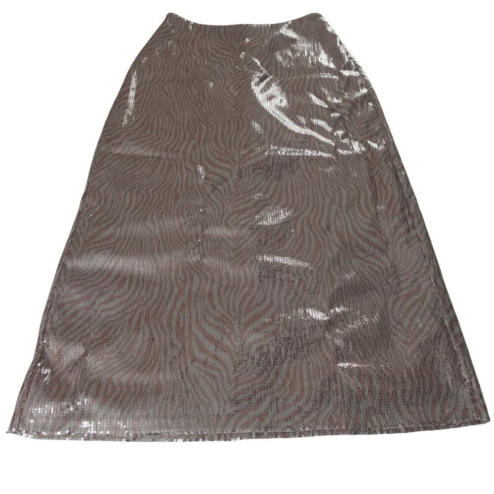 Michael Kors Blush Sequin Midi Skirt XS Party Holiday Going Out EUC - Picture 4 of 16